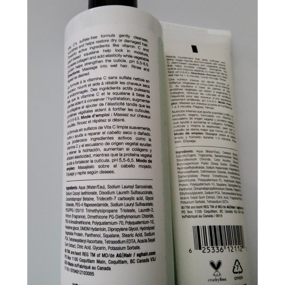 AG Vitamin C Repairing Shampoo 10oz & Conditioner 6oz, Sealed - Picture 4 of 4